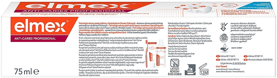 Specjalistyczna pasta do zębów ochrona przed próchnicą - Elmex Anti-Caries Professional — Zdjęcie N2