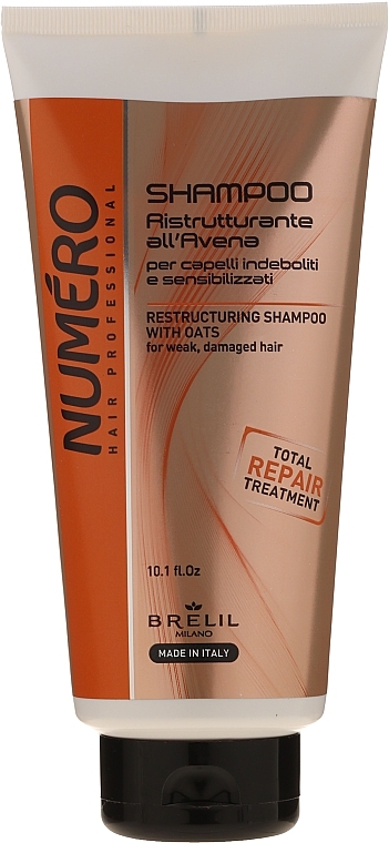WYPRZEDAŻ Regenerujący szampon do włosów z owsem - Brelil Numero Brelil Numero Restructuring Shampoo with Oats * — Zdjęcie N1