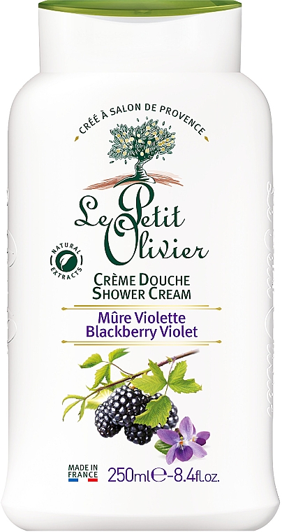 Krem pod prysznic Jeżyna i fiołek - Le Petit Olivier Shower Cream Blackberry Violet