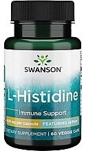 Aminokwas L-histydyna, 500 mg - Swanson AjiPure L-Histidine 500 mg — Zdjęcie N1