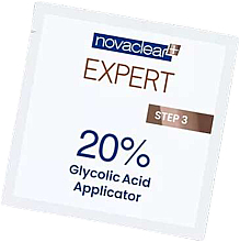 Chusteczka peelingująca, 1 sztuka - Novaclear Expert Step 3 20% Glycolic Acid Applicator — Zdjęcie N1