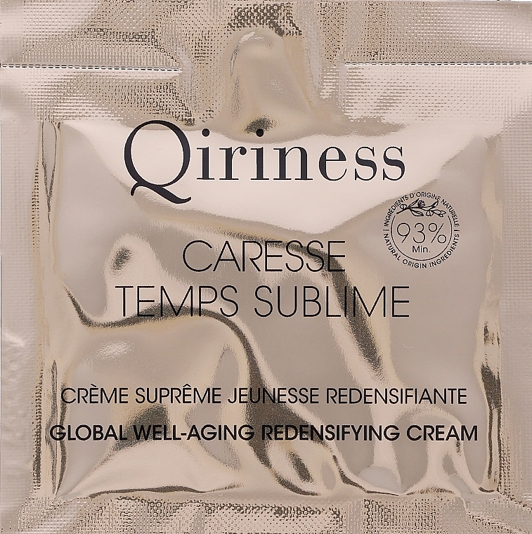 PREZENT! Przeciwstarzeniowy, regenerujący krem o złożonym działaniu, naturalna linia - Qiriness Caresse Temps Sublime Global Well-Aging Redensifying Cream — Zdjęcie N1