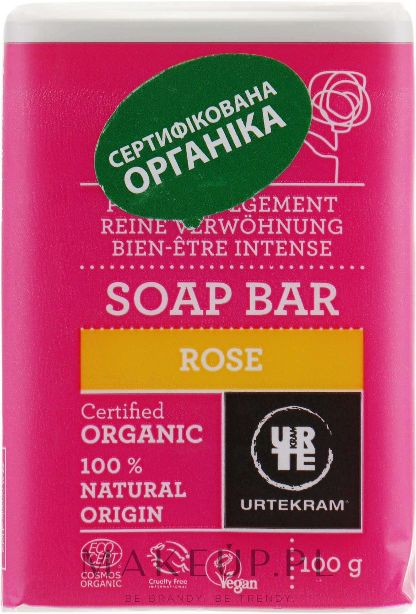 BIO mydło w kostce Róża - Urtekram Pure Indulgement Rose Soap — Zdjęcie 100 g