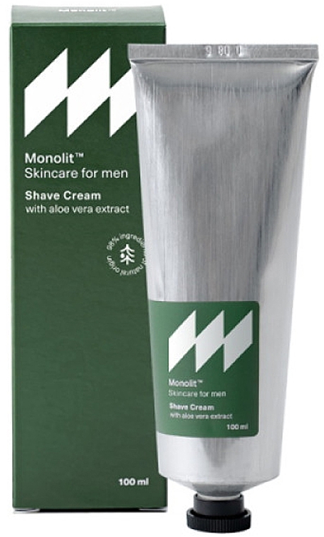 Krem do golenia z ekstraktem z aloesu - Monolit Skincare For Men Shave Cream With Aloe Vera Extract — Zdjęcie N1