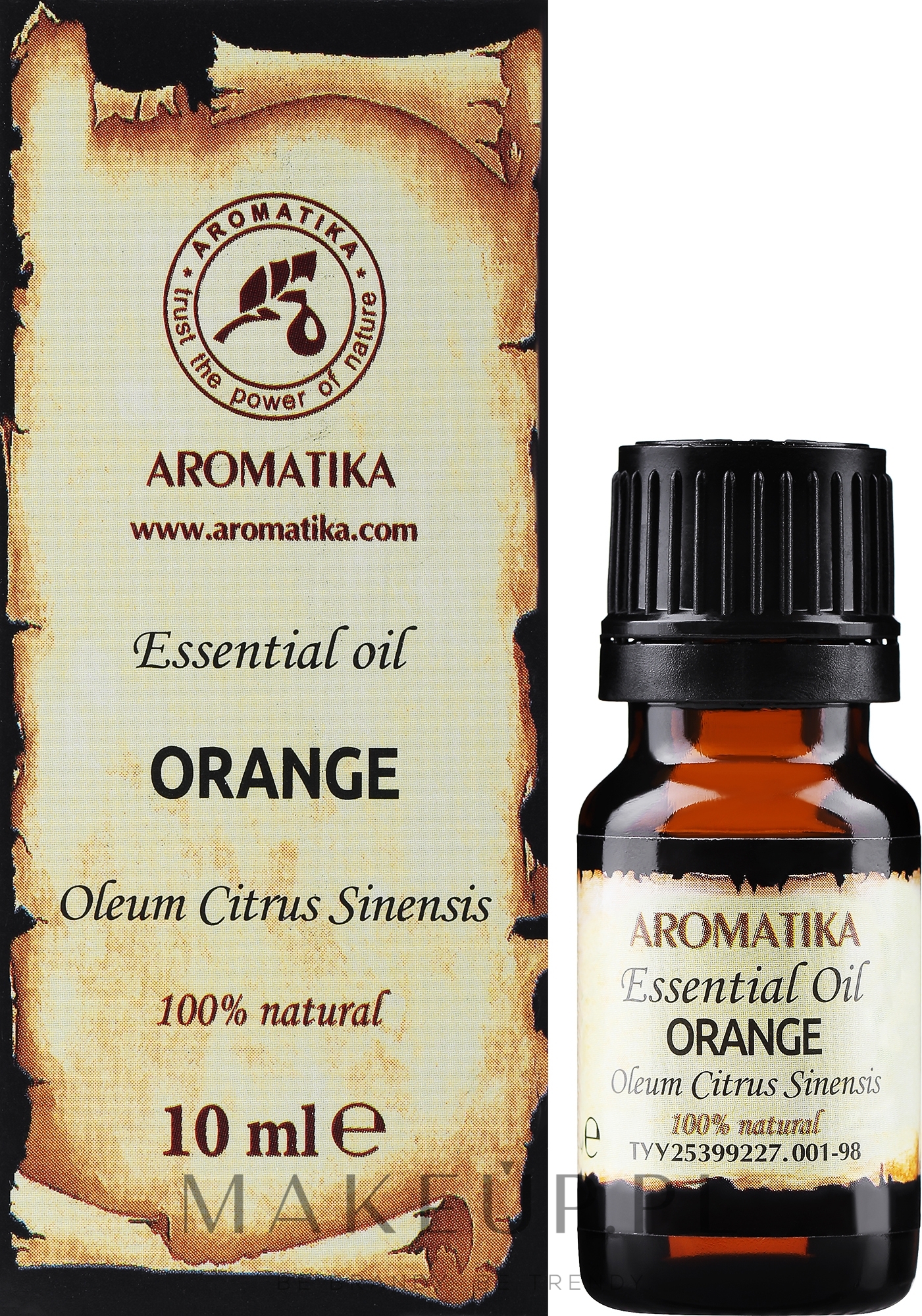 100% naturalny olejek eteryczny Pomarańcza - Aromatika Orange Essential Oil — Zdjęcie 10 ml