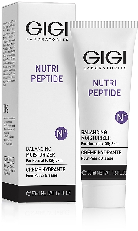 Nawilżający krem regulujący do cery normalnej i tłustej - Gigi Nutri-Peptide Balancing Moisturizer Oily Skin — Zdjęcie N2