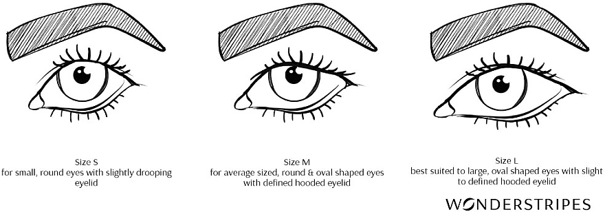 Naklejki silikonowe na powieki, M, 64 szt. - Wonderstripes The Instant Eye Lift Size M — Zdjęcie N3
