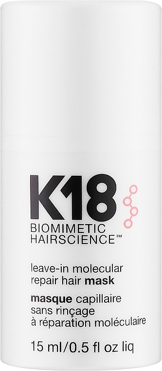 Maska bez spłukiwania do włosów - K18 Hair Biomimetic Hairscience Leave-in Molecular Repair Mask