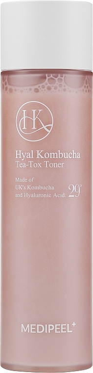 Tonik poprawiający elastyczność skóry twarzy z kombuchą i kwasem hialuronowym - MEDIPEEL Hyal Kombucha Tea-Tox Toner — Zdjęcie N2