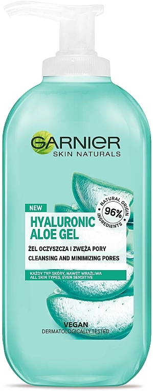 PRZECENA! Żel do mycia twarzy - Garnier Hyaluronic Aloe Gel Wash * — Zdjęcie N2