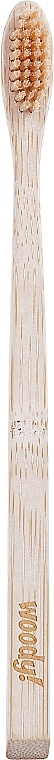Bambusowa szczoteczka do zębów, średnie beżowe włosie - WoodyBamboo Bamboo Toothbrush Natural — Zdjęcie N2