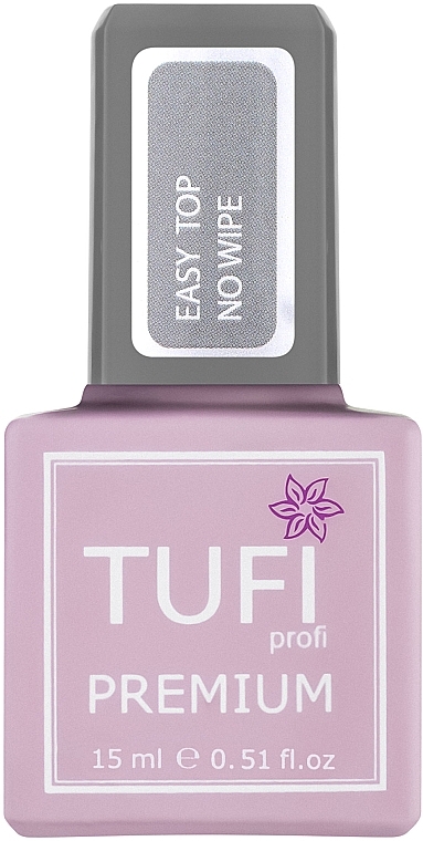 Top coat do paznokci - Tufi Profi Premium Easy Top No Wipe — Zdjęcie N1