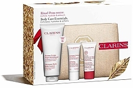 Kup Zestaw - Clarins Body Care Essentials Set (b/lot/200 ml + b/scr/30 ml + h/balm/30 ml + bag)