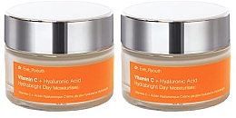 Zestaw Nawilżający krem ​​do twarzy na dzień - Dr. Eve_Ryouth Vitamin C + Hyaluronic Acid Hydrabright Day Moisturiser (cr/2x50ml) — Zdjęcie N1