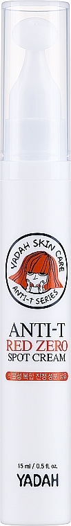 Łagodzący krem punktowy do twarzy przeciw niedoskonałościom - Yadah Anti-T Red Zero Spot Cream — Zdjęcie N1