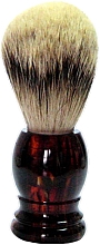 Pędzel do golenia, plastikowy, hawana - Golddachs Shaving Brush Finest Badger Plastic Havana — Zdjęcie N1