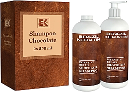 Zestaw - Brazil Keratin Intensive Repair Chocolate Shampoo Set (h/shampoo/550mlx2) — Zdjęcie N1