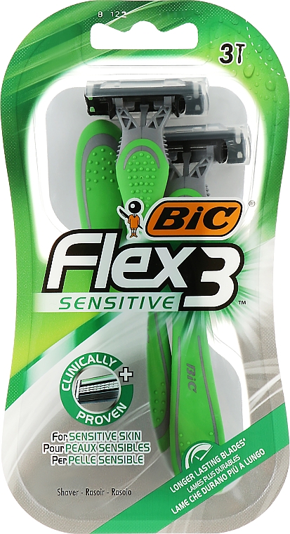 Maszynka do golenia dla mężczyzn - Bic Flex 3 Sensitive — Zdjęcie N1