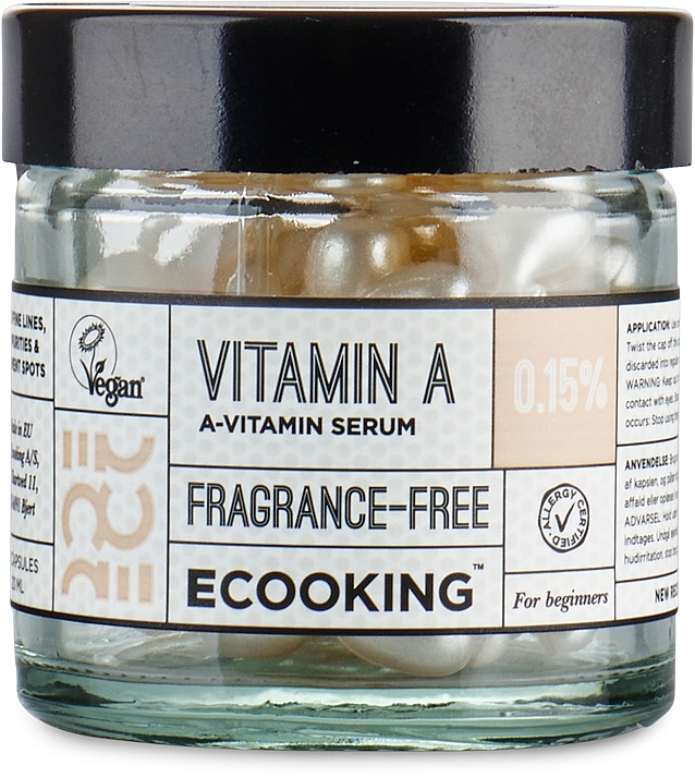 Serum do twarzy z witaminą A w kapsułkach - Ecooking A-Vitamin 0,30% Serum — Zdjęcie N1