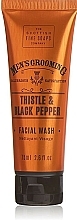 Zestaw - Scottish Fine Soaps Mens Grooming Thistle & Black Pepper Travel Bag (sh/gel 75 ml + f/wash 75 ml + a/sh/balm 75 ml + f/cr 75 ml + towel + bag) — Zdjęcie N9