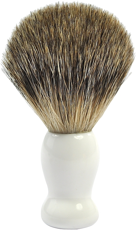Pędzel do golenia z włosia borsuka, mały, biały - Golddachs Shaving Brush Finest Badger White Mini — Zdjęcie N1