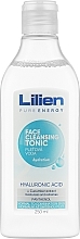 Oczyszczający tonik do twarzy z kwasem hialuronowym - Lilien Face Cleansing Tonic — Zdjęcie N1
