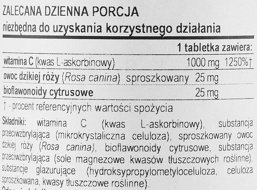 Witamina C-1000 + dzika róża + bioflawonoidy - Now Foods c-1000 With Rose Hips & Bioflavonoids  — Zdjęcie N3