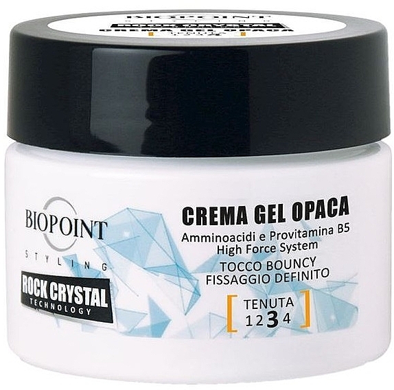 Matujący żel-krem do włosów - Biopoint Styling Rock Crystal Crema Gel Opaca — Zdjęcie N1