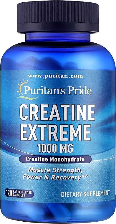 Suplement diety Kreatyna 1000 mg, kapsułki - Puritan's Pride Creatine Extreme 1000 mg — Zdjęcie N1