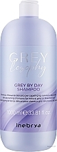 Szampon tonizujący do włosów naturalnych, siwych i blond - Inebrya Grey By Day Shampoo — Zdjęcie N2