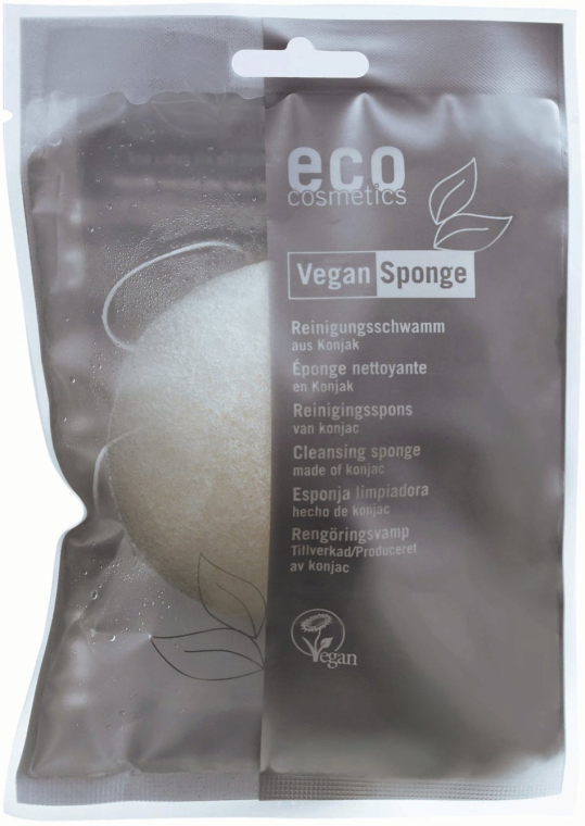 Gąbka konjac do twarzy i ciała - Eco Cosmetics Cleansing Vegan Sponge Konjac — фото N1
