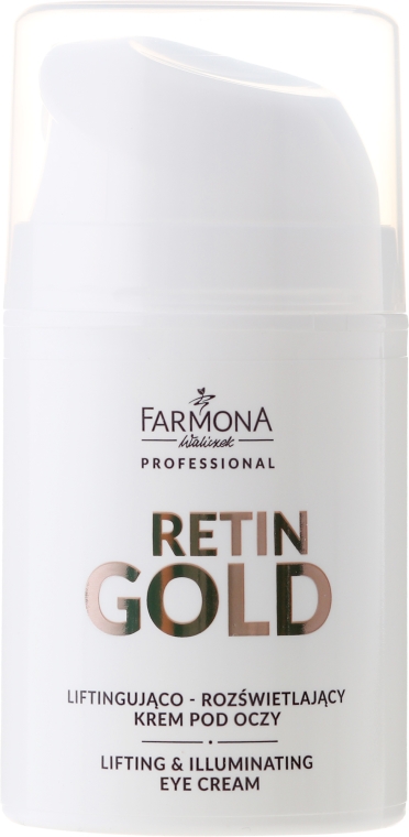Liftingująco-rozświetlający krem pod oczy - Farmona Professional Retin Gold Lifting & Illuminating Eye Cream — Zdjęcie N2