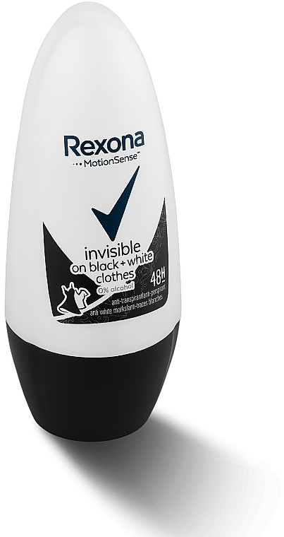 Antyperspirant w kulce - Rexona Invisible Black+White Diamond Deodorant Roll — Zdjęcie N4