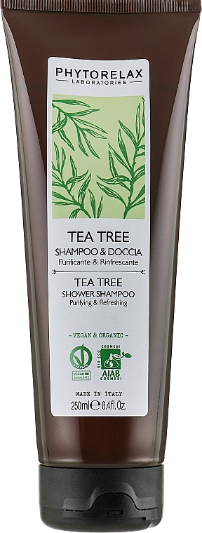 Szampon i żel pod prysznic 2w1 z ekstraktem z drzewa herbacianego - Phytorelax Laboratories Tea Tree Shower Gel