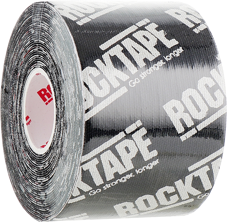 Taśma do kinesiotapingu Czarna z logo - RockTape Design — Zdjęcie N2