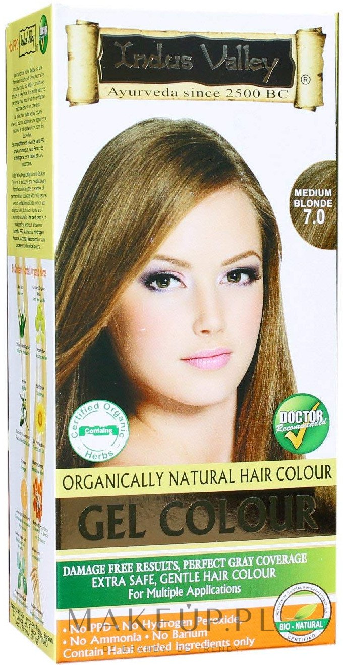 Żelowa Farba do włosów - Indus Valley Gel Colour — Zdjęcie 7.0 - Medium Blonde