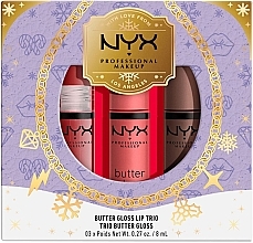 Zestaw błyszczyków - NYX Professional Makeup X-mas Butter Gloss Trio (lip/gloss/3x8ml) — Zdjęcie N1