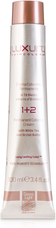 Krem koloryzujący do włosów z białą herbatą i ekstraktem z orchidei - Green Light Luxury Haircolor Permanent Coloring Cream — Zdjęcie N2