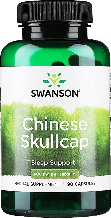 Suplement diety Tarczyca bajkalska, 400 mg - Swanson Full Spectrum Chinese Skullcap — Zdjęcie N1