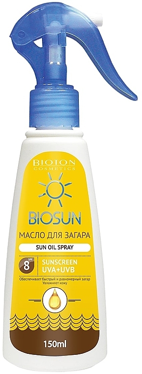 Olejek do opalania SPF 8 - Bioton Cosmetics BioSun