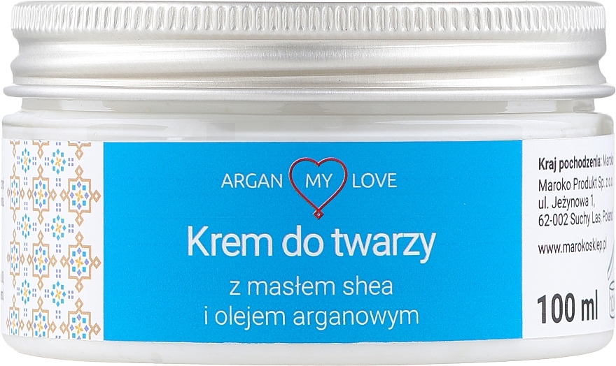 Krem do twarzy z masłem shea i olejem arganowym - Argan My Love Shea Butter & Argan Oil Face Cream — Zdjęcie N1