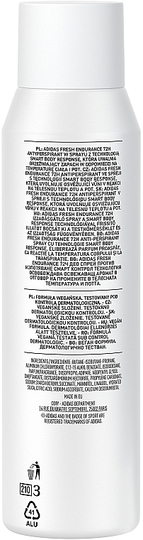 Dezodorant-antyperspirant - Adidas Fresh Endurance Women 72H Anti-Perspirant — Zdjęcie N2