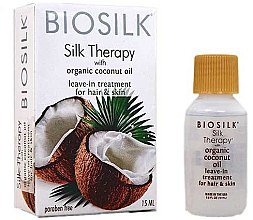 Kuracja do włosów i skóry z organicznym olejem kokosowym - BioSilk Silk Therapy With Organic Coconut Oil Leave In Treatment For Hair & Skin — Zdjęcie N3
