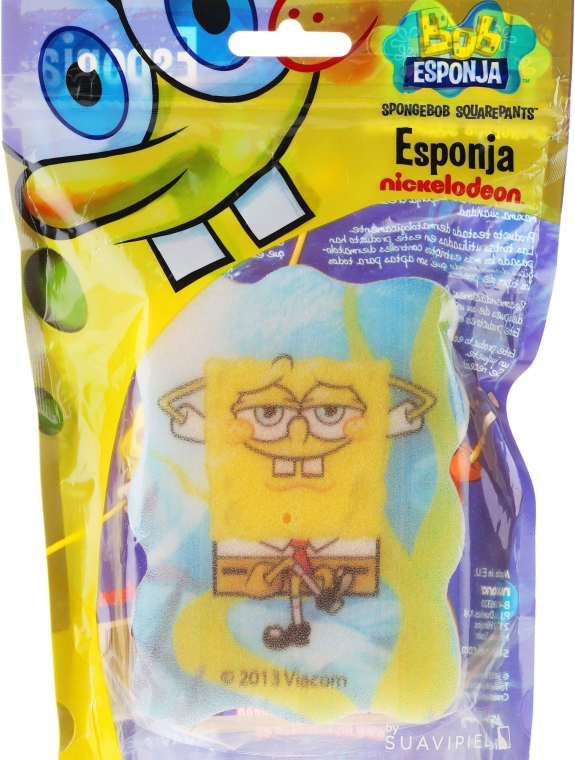 Gąbka kąpielowa dla dzieci, Spongebob, żółto-niebieska - Suavipiel Sponge Bob Bath Sponge — Zdjęcie N3
