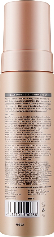 Samoopalająca pianka brązująca do ciała - Bali Body Self Tanning Mousse — Zdjęcie N2