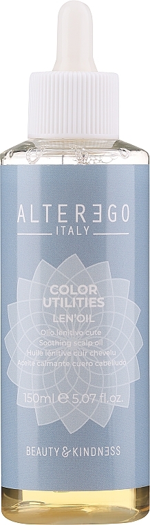 Olejek do ochrony wrażliwej skóry podczas koloryzacji - Alter Ego Color Utilities Len'Oil Soothing Scalp Oil pH 5.0-5.3 — Zdjęcie N1