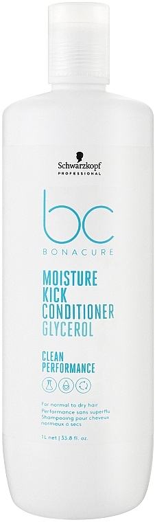 Odżywka nawilżająca do włosów normalnych, suchych i kręconych - Schwarzkopf Professional Bonacure Moisture Kick Conditioner Glycerol — Zdjęcie N2