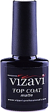 Nielepiący się matowy top coat do paznokci - Vizavi Professional Top Coat Matte — Zdjęcie N1