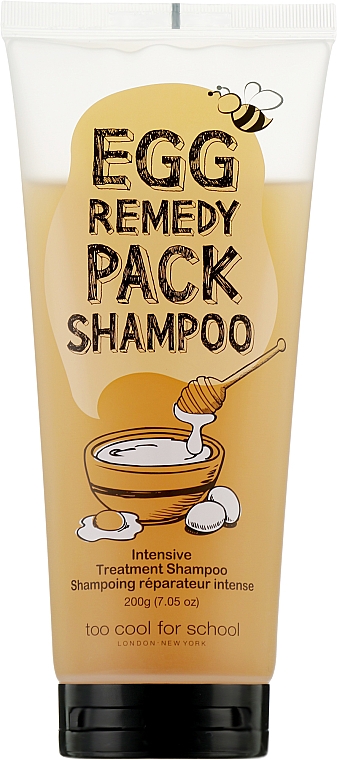 Rewitalizujący szampon do włosów - Too Cool For School Egg Remedy Pack Shampoo — Zdjęcie N1