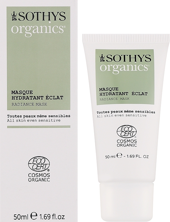 Maseczka do twarzy, nawilżająca - Sothys Organics Mask Hydratant Eclat — Zdjęcie N2